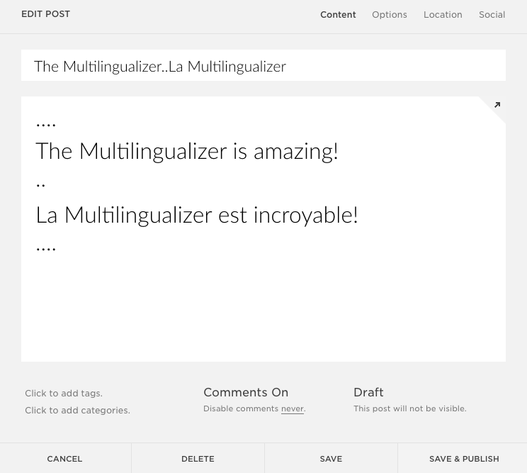 How the Multilingualizer works